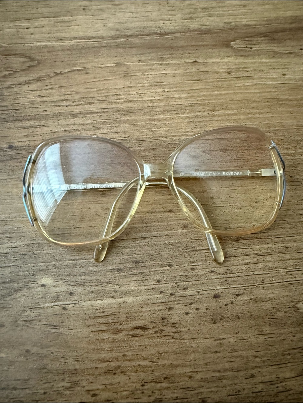 VTG BerDel Sferoflex Elsa Oversize Eyeglasses Large FRAMES Made in Italy Skyrose